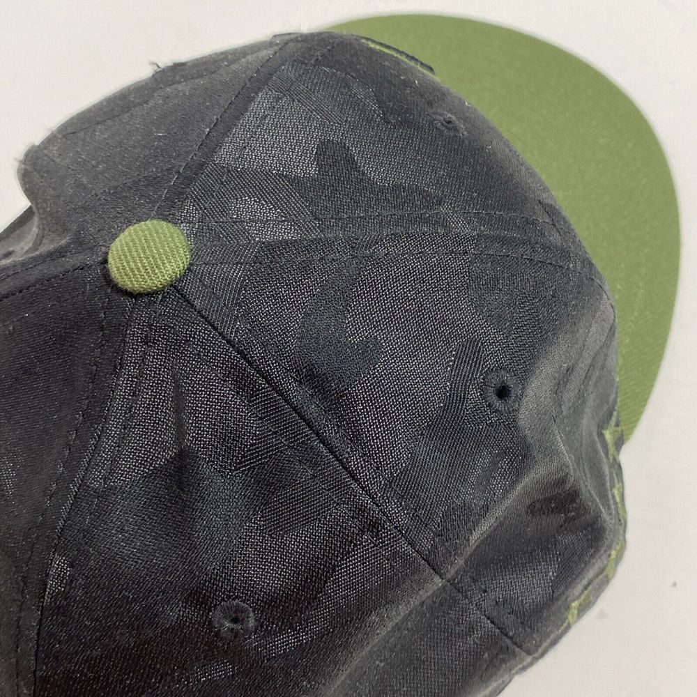 Cleveland Indians 7 3/8 New Era Exclusive Fitted Hat Cap Green Black Camo - Picture 7 of 12